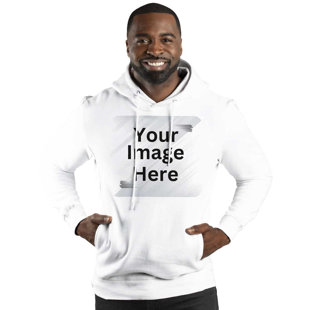 Versatile Style - Unisex Customizable Fleece Hoodie - White - Pullover Hoodies