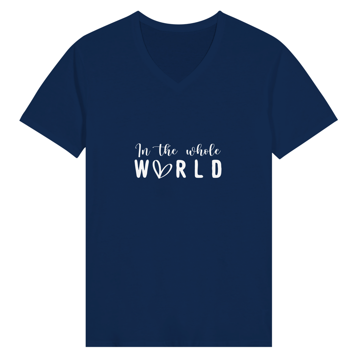 Worldly Whispers - A Typographic Tale of Memories - Navy - T-shirts