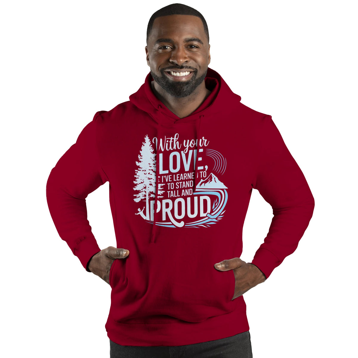 Stand Tall - Love Strong - Burgundy - Hoodies