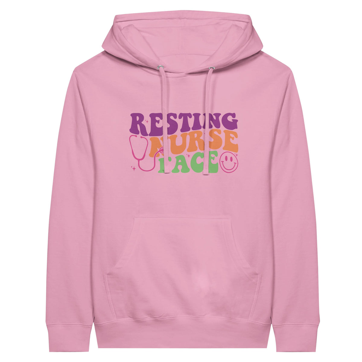 Heartfelt Tribute - Peace, Love, Nursing Unisex Hoodie - Light Pink - Print Material