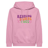 Heartfelt Tribute - Peace, Love, Nursing Unisex Hoodie - Light Pink - Print Material