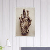 Peaceful Layers - Vintage Newsprint in 3D - - Framed Posters