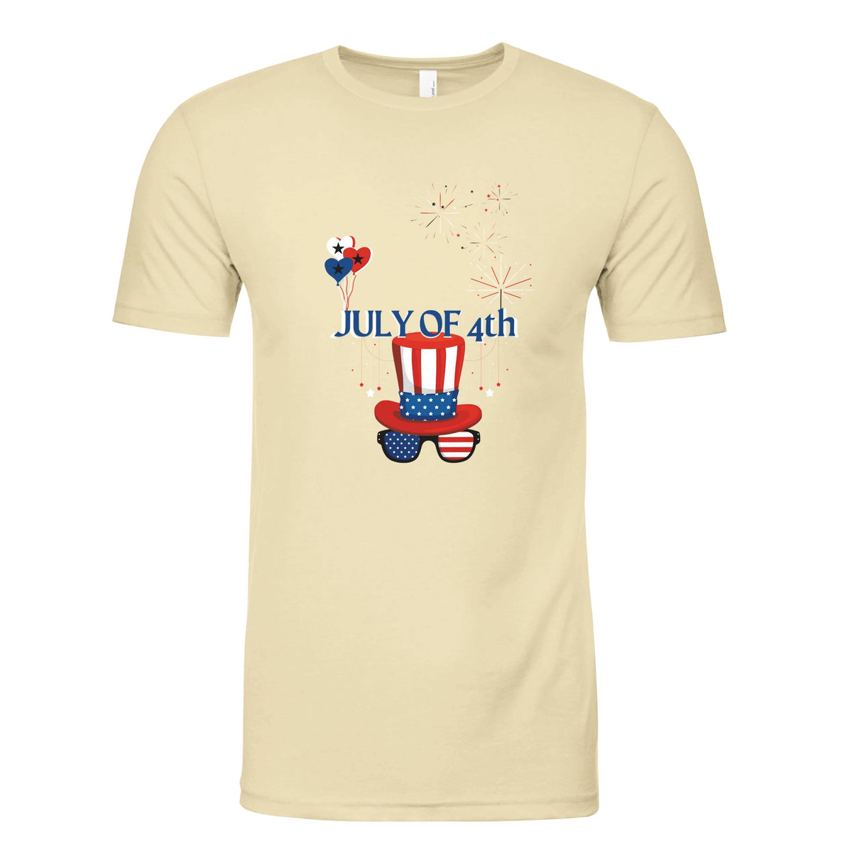 Patriotic Fun for Independence Day - Cream - T-Shirts