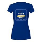 Sleek & Stylish - Premium Women's Cotton Crewneck - True Royal - Crewneck T-shirts