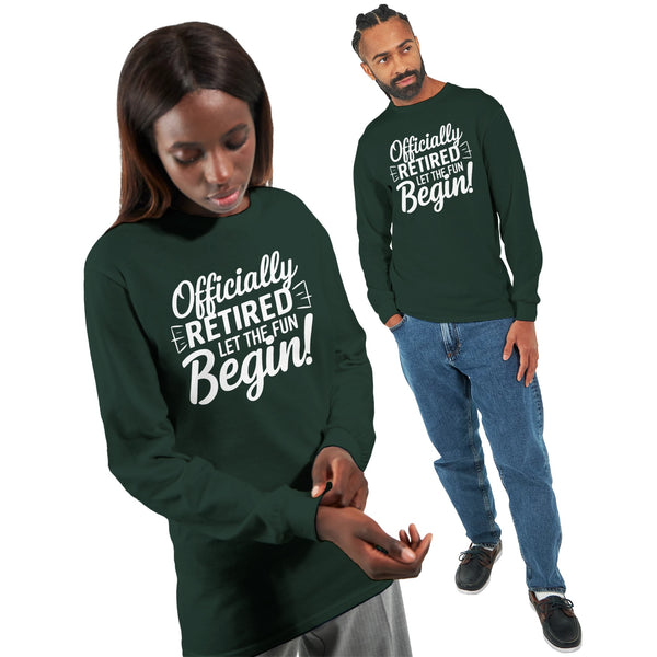 Officially Retired Long-sleeve Tee for Colleagues - - Long Sleeves T-shirts