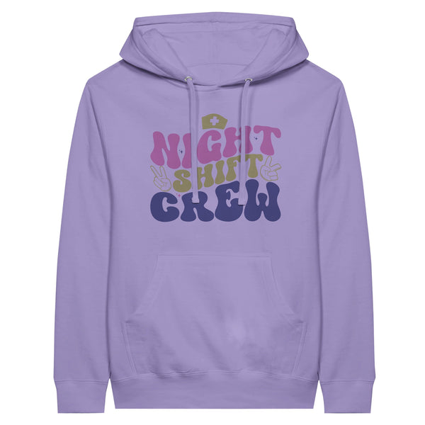 Night Shift Hero - Premium Unisex Pullover Hoodie - Lavender - Print Material