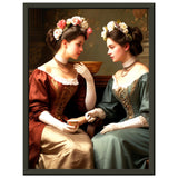 Regal Reflections - Victorian Tea Time - 30x40 cm 12x16″ - Metal Framed Posters