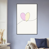 Heartfelt Harmony - Minimalist Love - - Metal Framed Posters