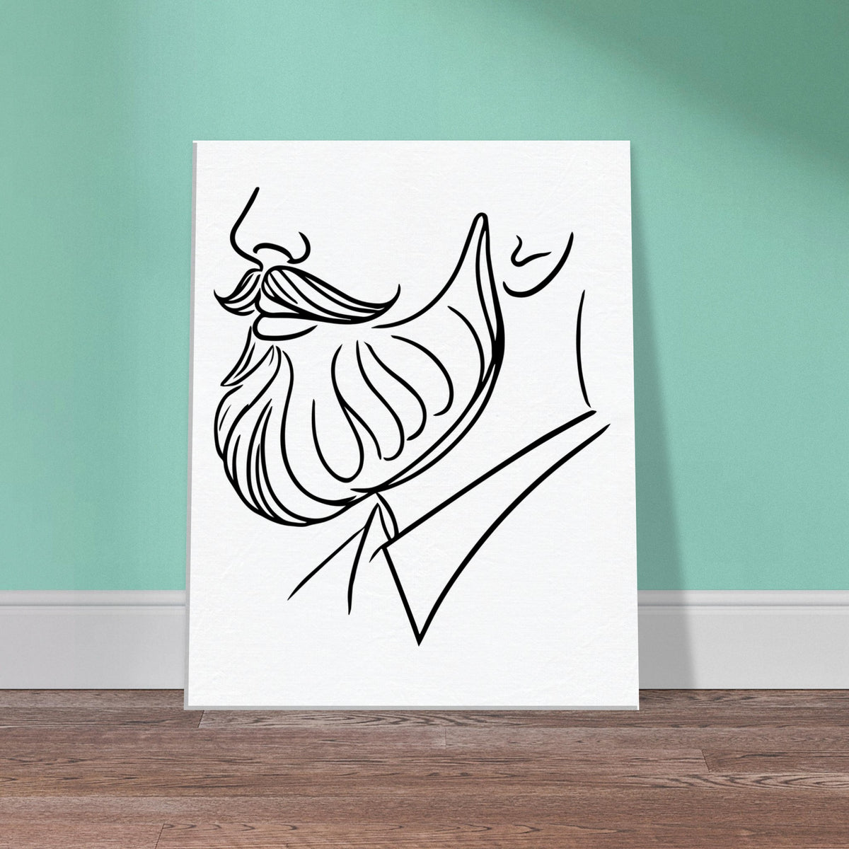 Gentleman's Profile - The Art of a Bearded Muse - - Canvas Prints