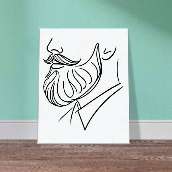 Gentleman's Profile - The Art of a Bearded Muse - - Canvas Prints