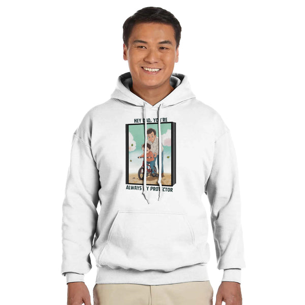 Always My Protector - A Tribute to Fatherhood - White - Hoodies