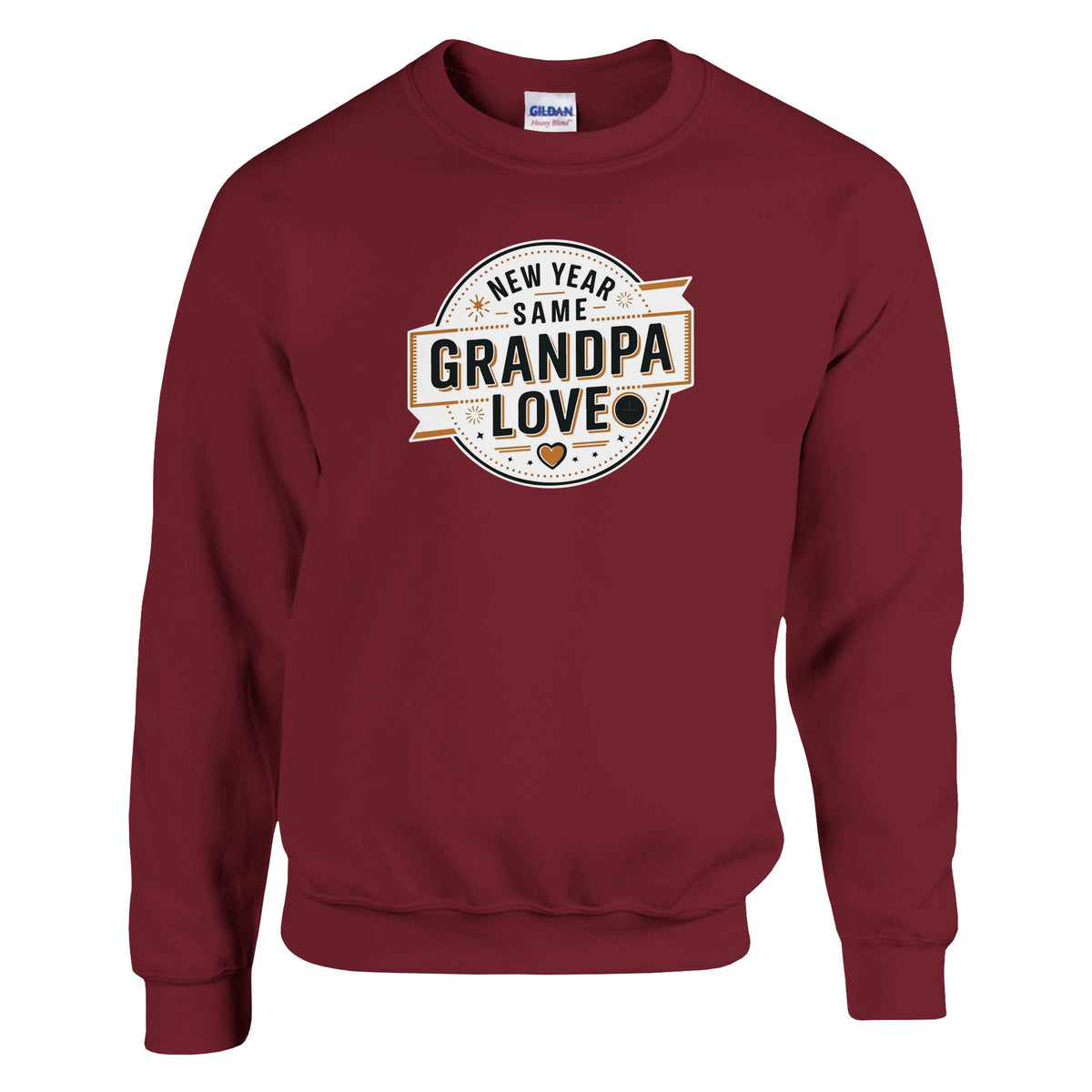 New Year, Same Grandpa Love - Sweatshirt - Garnet - Sweatshirts