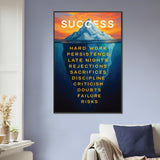 Success Iceberg Metal Framed Poster – Gift of Inspiration - - Metal Framed Posters