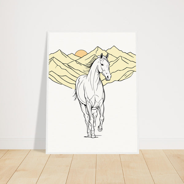 Mountain Majesty - The Spirit of the Wild - 60x80 cm 24x32″ White frame - Wooden Framed Posters