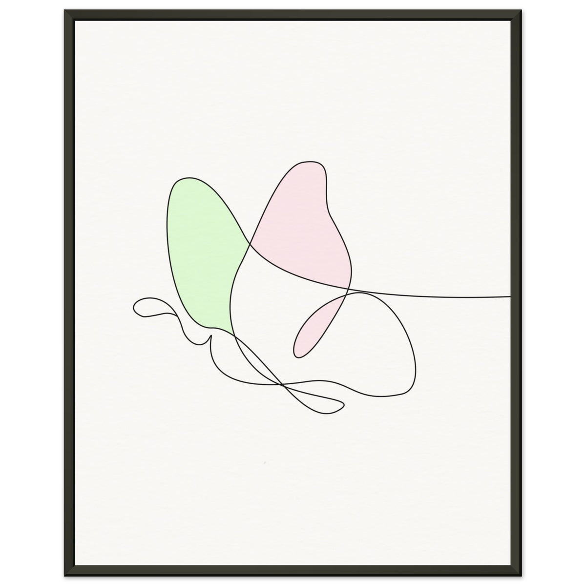 Fluttering Elegance - Minimalist Butterfly - 40x50 cm 16x20″ - Metal Framed Posters