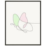 Fluttering Elegance - Minimalist Butterfly - 40x50 cm 16x20″ - Metal Framed Posters