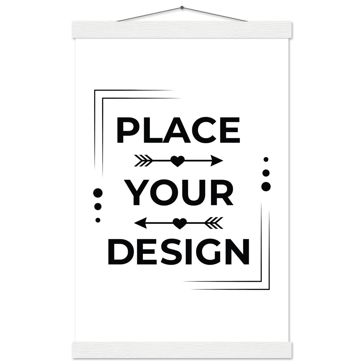 Stunning Art Display - Premium Customizable Poster - 28x43 cm XL (11x17″) White wall hanger - Posters With Hanger