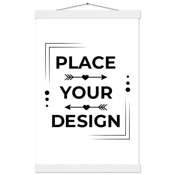 Stunning Art Display - Premium Customizable Poster - 28x43 cm XL (11x17″) White wall hanger - Posters With Hanger