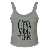 Embrace Patience - 'lo bueno LLEVA Su TEMPO' Design! - Athletic Heather - Tank Tops