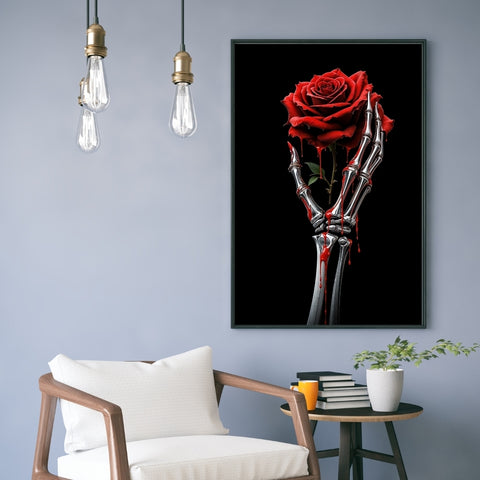 Image of Red Rose - Silver Bones
