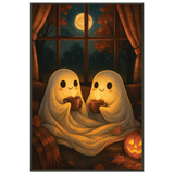 Gift Cozy Halloween – Cozy Ghosts Metal Framed Poster - Default Title - Metal Framed Posters
