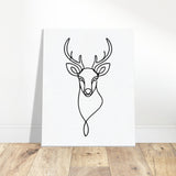 Timeless Beauty - Majestic Deer Outline Canvas - - Canvas Prints