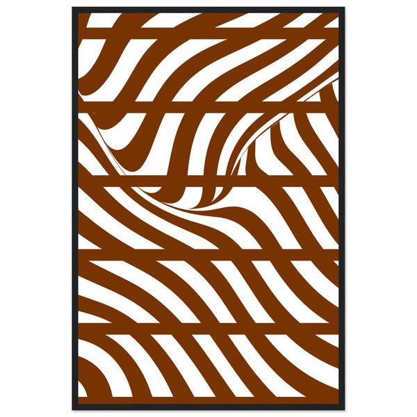 Flowing Lines - Contemporary Wall Art - 60x90 cm 24x36″ Black frame - Wooden Framed Posters