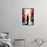 Mind of Innovation - Lightbulb Man Framed Poster - 40x60 cm 16x24″ Black frame - Wooden Framed Posters