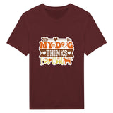 Pawsitively Cool – My Dog Thinks I'm Cool Tee - Heather Maroon - Print Material