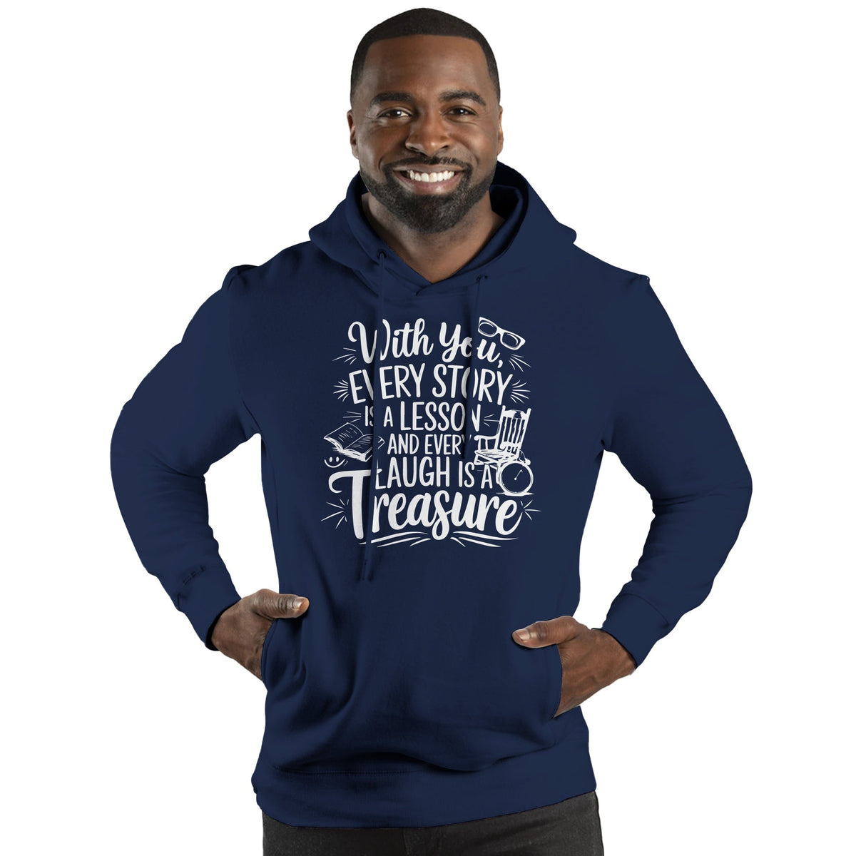 Anchor of Strength and Faith - Navy - Hoodies