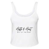 Hustle with Heart - Wear Your Motivation - solid wht blend - Print Material