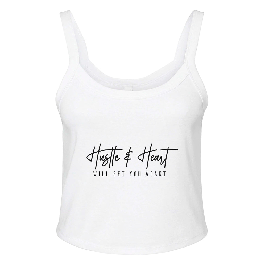 Hustle with Heart - Wear Your Motivation - solid wht blend - Print Material