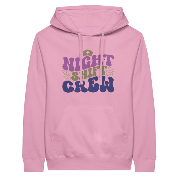 Night Shift Hero - Premium Unisex Pullover Hoodie - Light Pink - Print Material