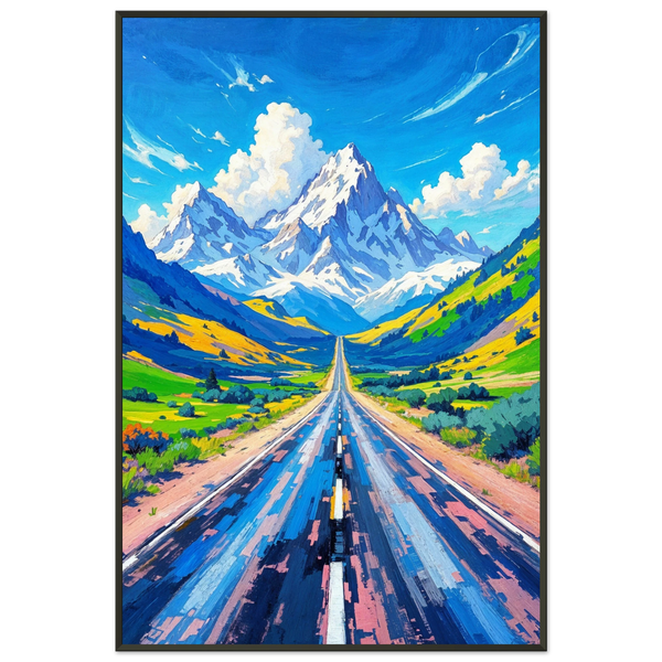 Highway to the Horizon - Metal Framed Poster - - Metal Framed Posters