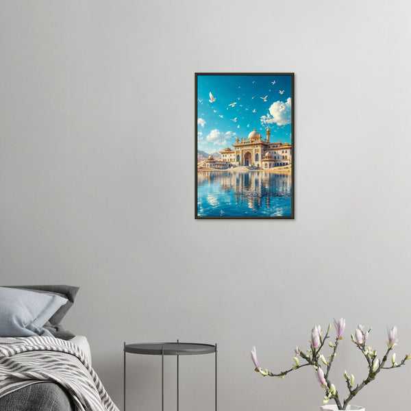 Golden Vista - Majestic Palace Framed Poster - 40x60 cm 16x24″ - Metal Framed Posters