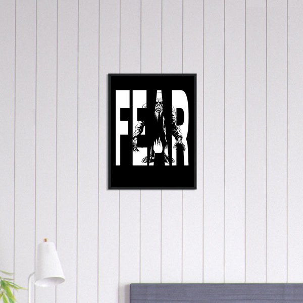 Embrace Fear - Bold Horror Art - - Wooden Framed Posters