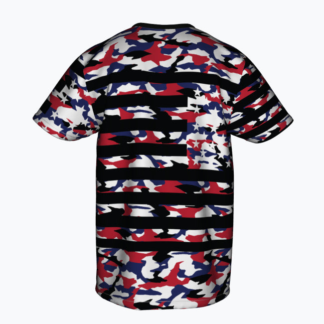 Patriotic Camouflage - Modern Flag T-Shirt - - T-shirts