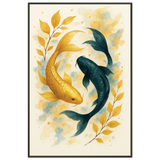 Koi Yin-Yang Gift – Premium Metal Framed Poster - Default Title - Metal Framed Posters