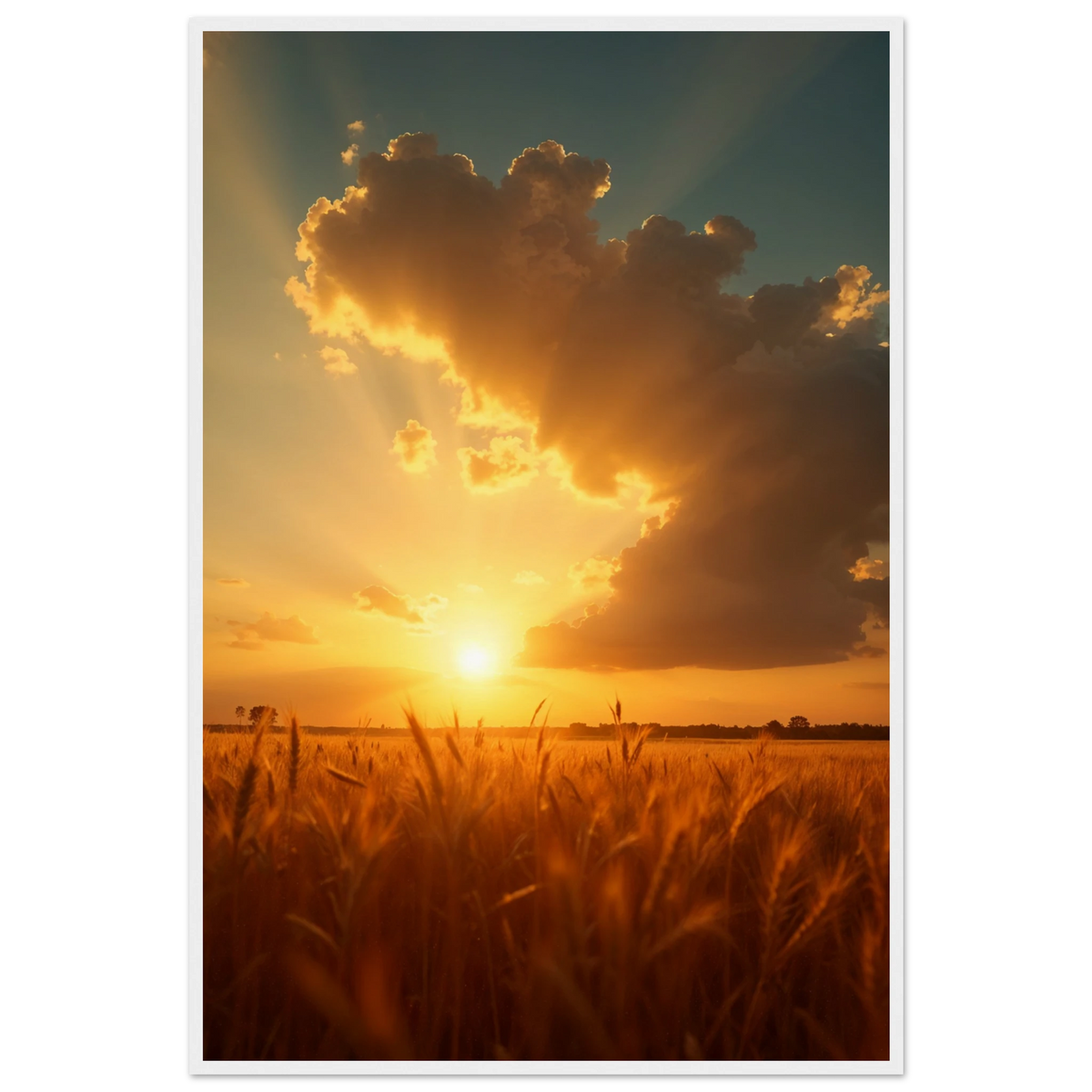 Golden Glow – Gift + Memory Framed Poster Gift - - Wooden Framed Posters