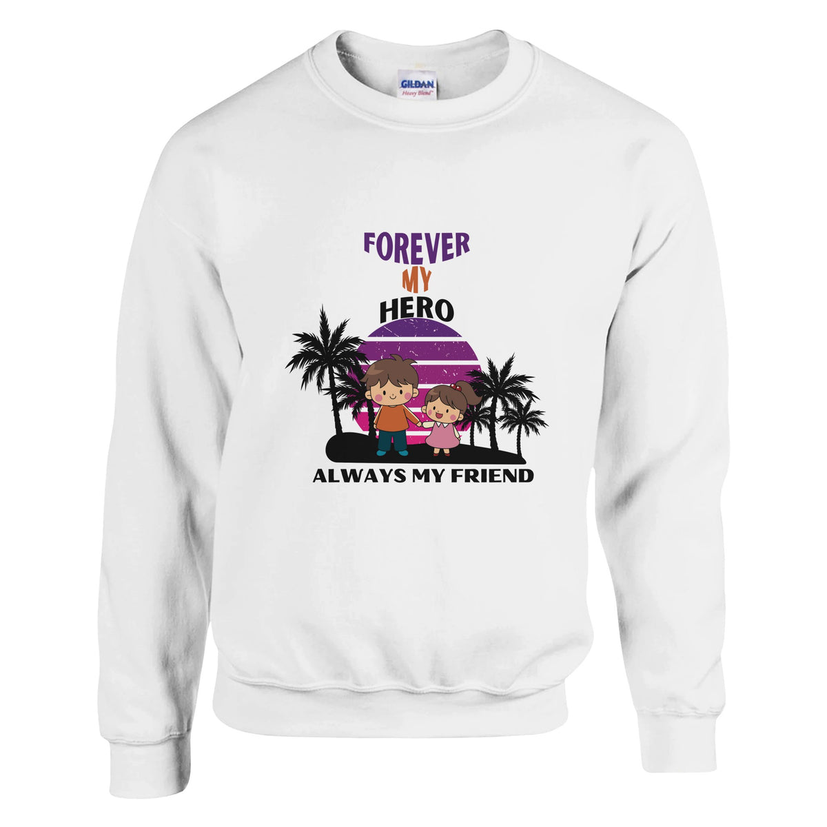 Palm Trees & Memories - Forever My Bro Sweatshirt - - Sweatshirts