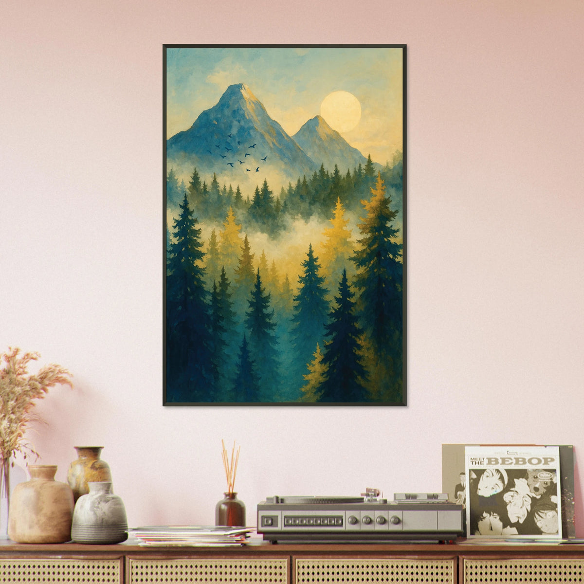 Gift Tranquil Sunrise – Mountain Metal Framed Poster - - Metal Framed Posters