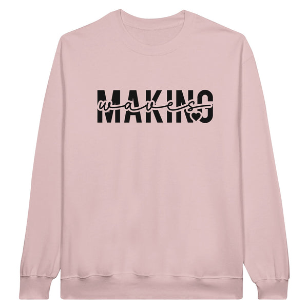 Ride the Waves - Dive into Making Waves - Light Pink - Sweatshirt