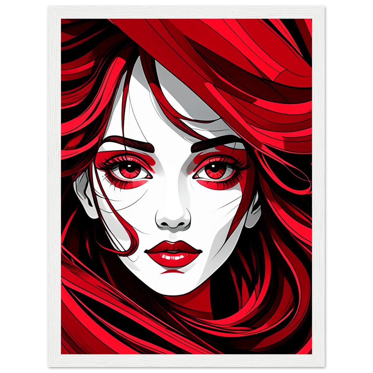 Red Passion - Art That Speaks - 30x40 cm 12x16″ White frame - Framed Poster