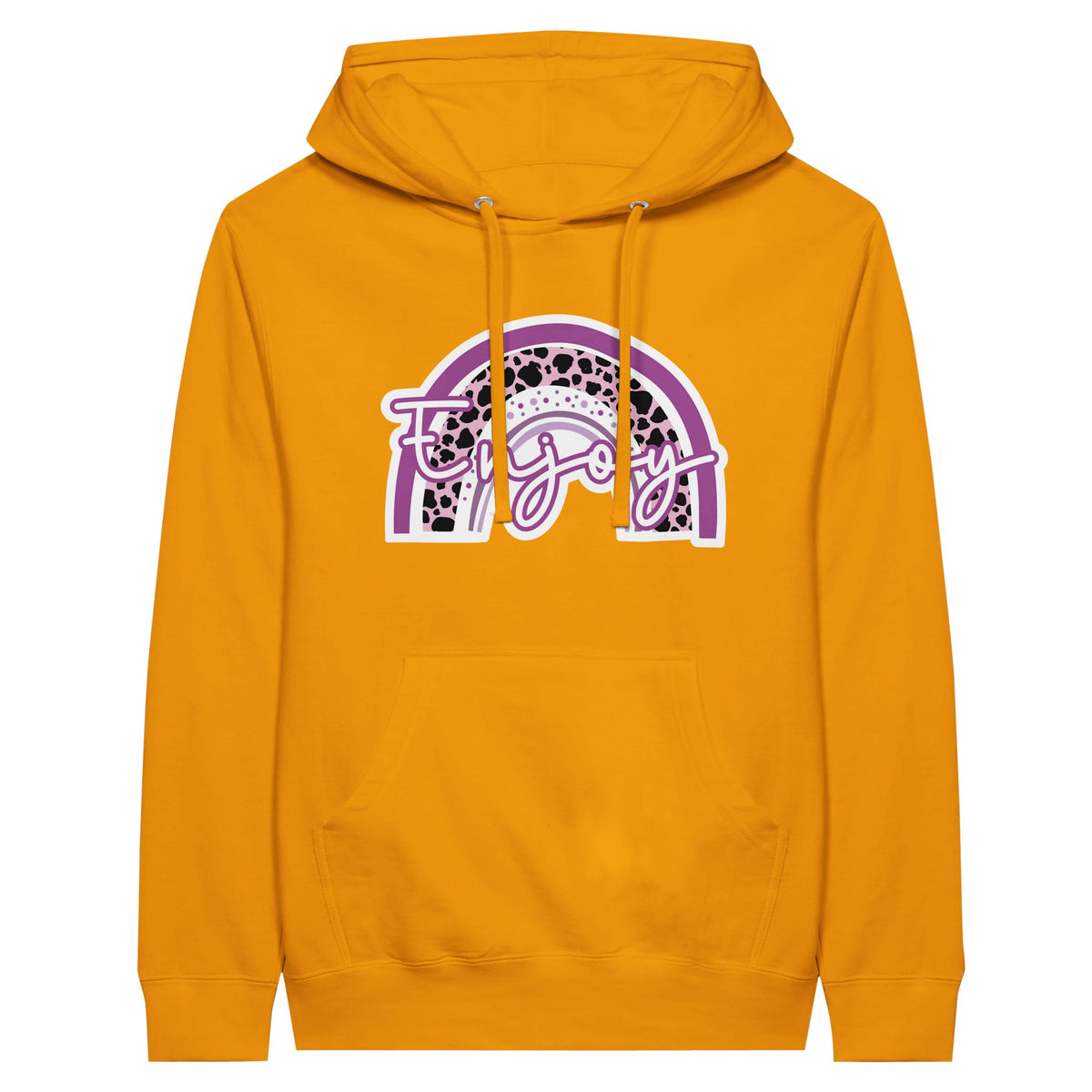 Rainbow Bliss Premium Unisex Pullover Hoodie - Gold M - Hoodies