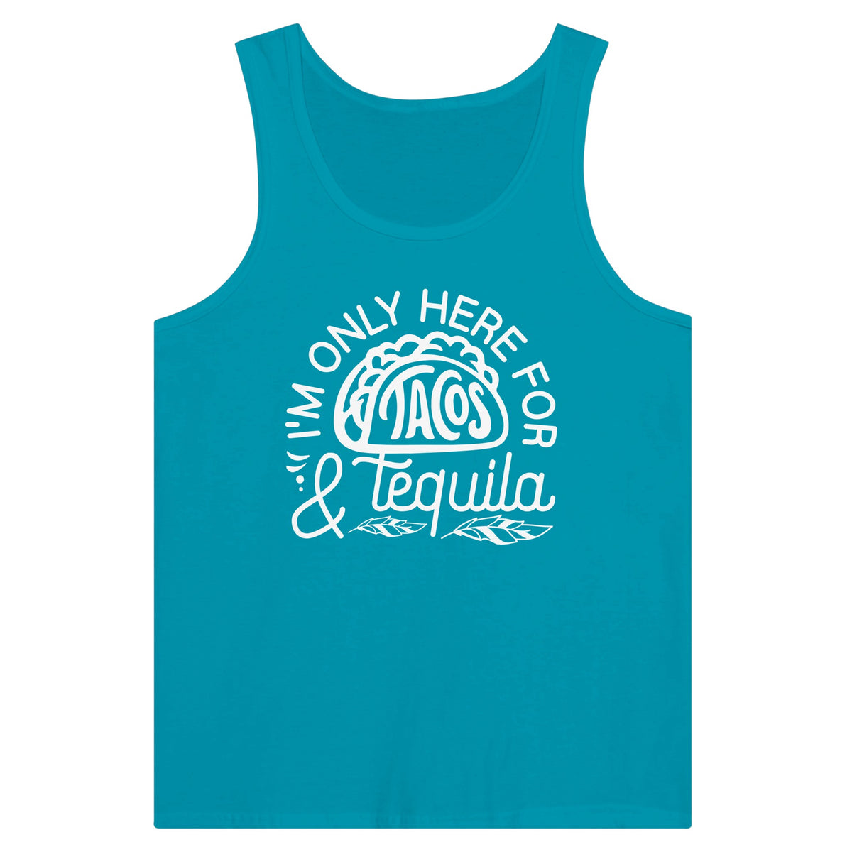 Tacos & Tequila Vibes - Tank Top for Taco Enthusiasts - Teal - Print Material