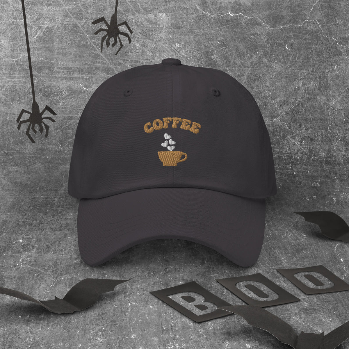 Coffee Lover's Dad Hat - Dark Grey - Hats