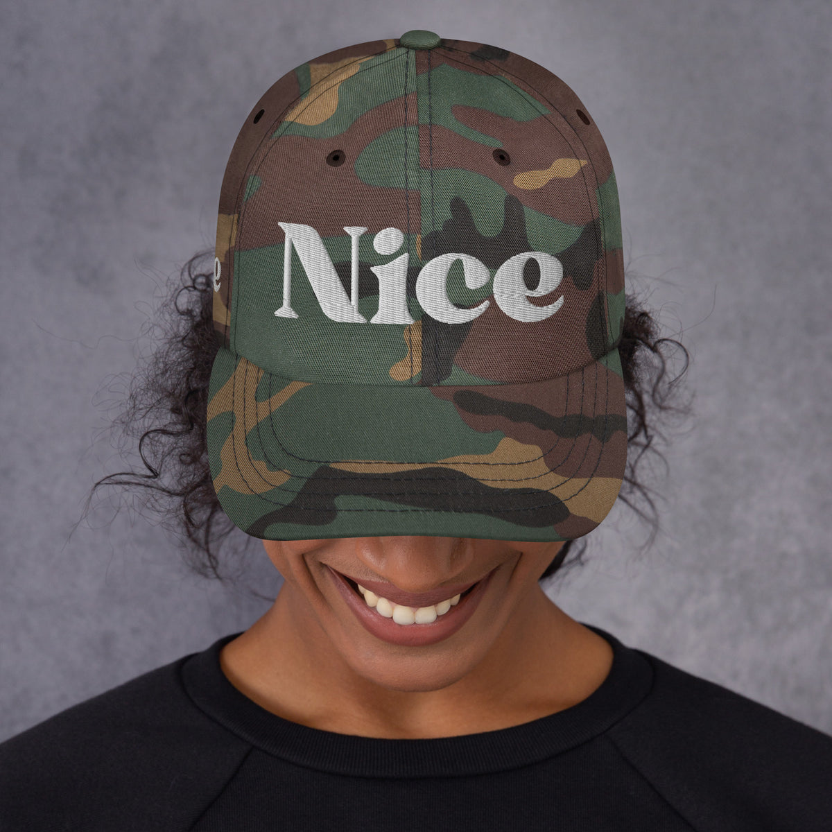 Nice and Simple - Versatile Dad Hat - Green Camo -