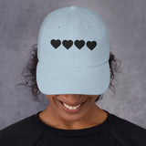 Heartfelt Connections - Black Hearts Dad Hat - -