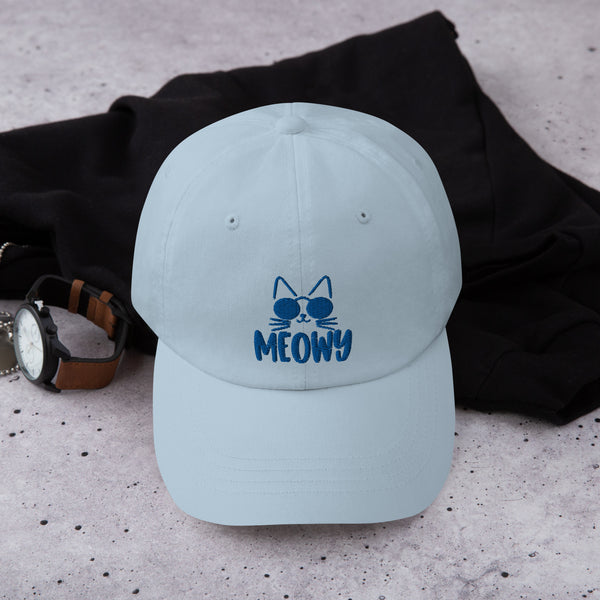 Meowy Moments Dad Hat - Light Blue -