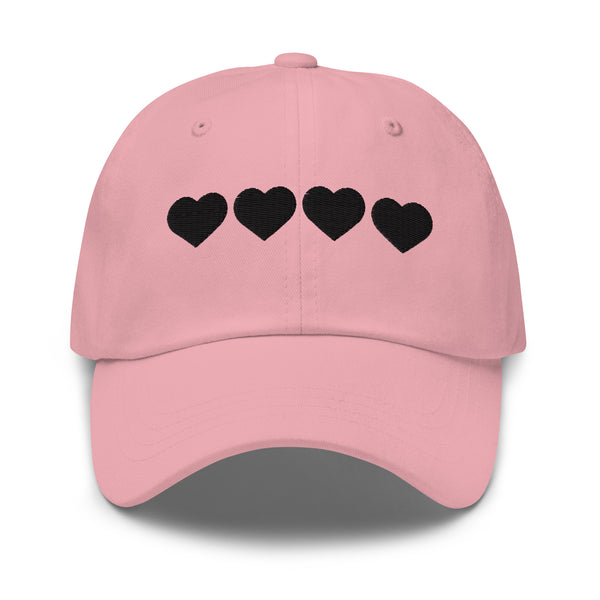 Heartfelt Connections - Black Hearts Dad Hat - -